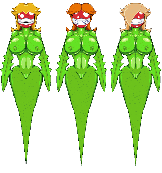 piranha plant+princess daisy+princess peach+princess rosalina