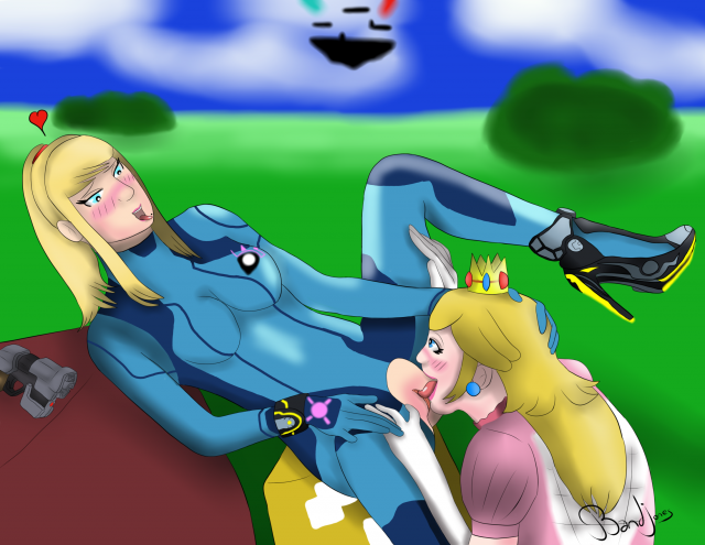 princess peach+samus aran