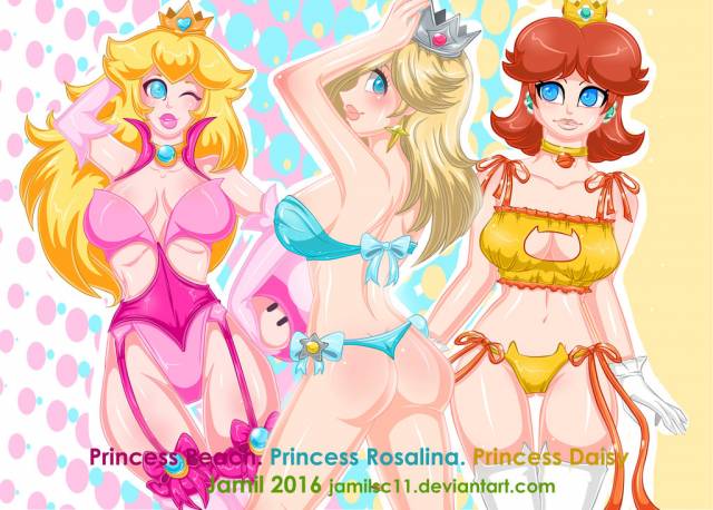 princess daisy+princess peach+princess rosalina