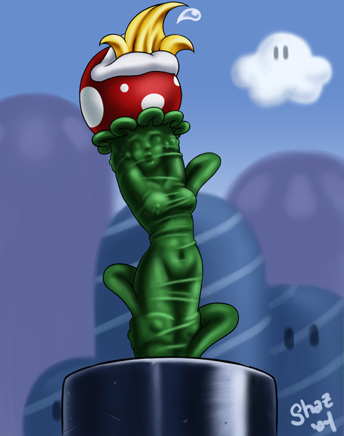 piranha plant+princess peach