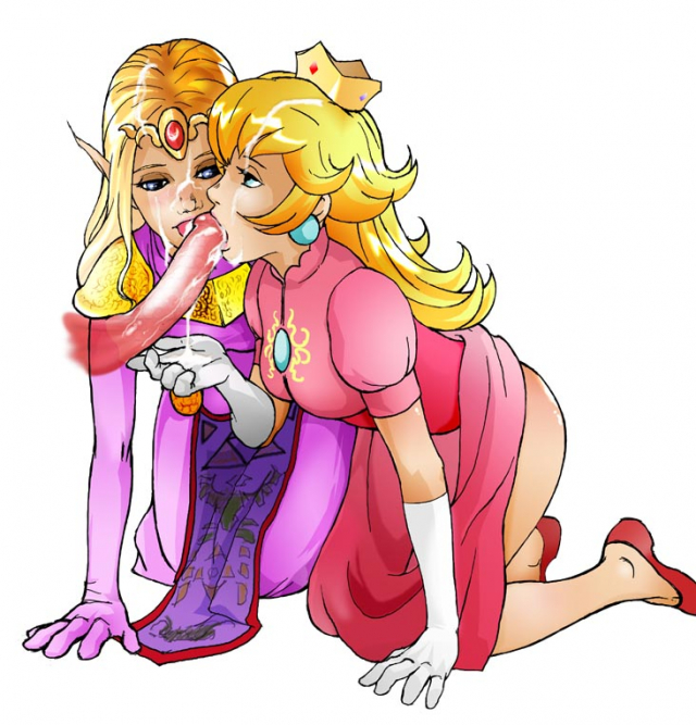 princess peach+princess zelda