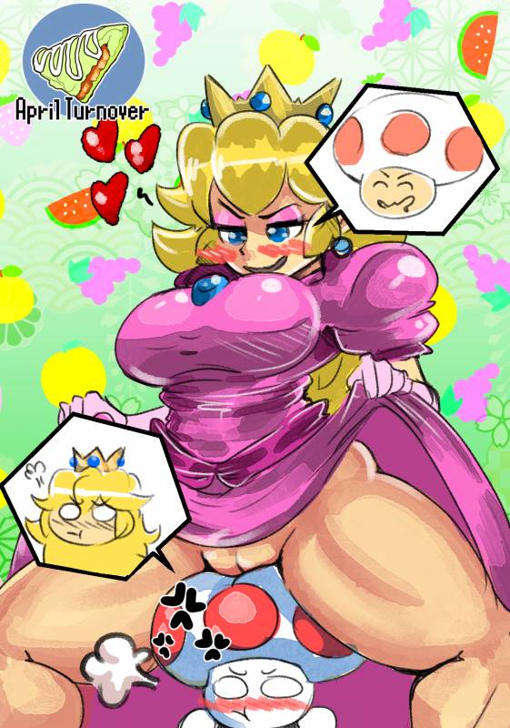 princess peach+toad (mario)