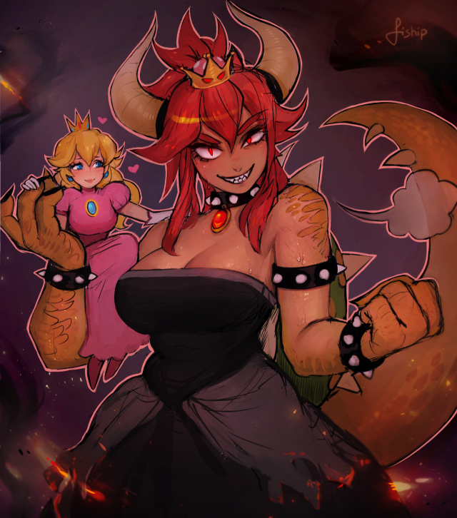 bowsette+princess peach