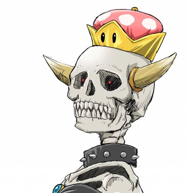 bowser+bowsette+dry bowser