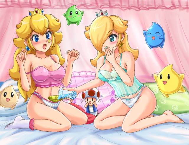 luma+princess peach+princess rosalina+toad+toad (mario)